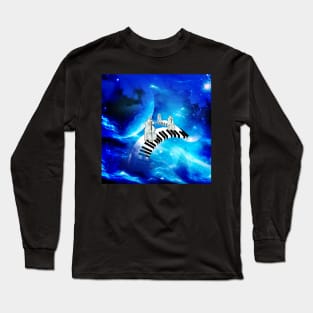 Curved piano in the universe Long Sleeve T-Shirt